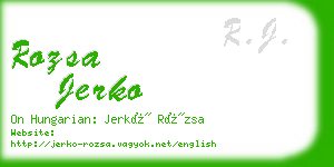 rozsa jerko business card